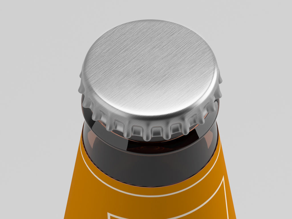 Beer bottles Low-poly 3D model_3