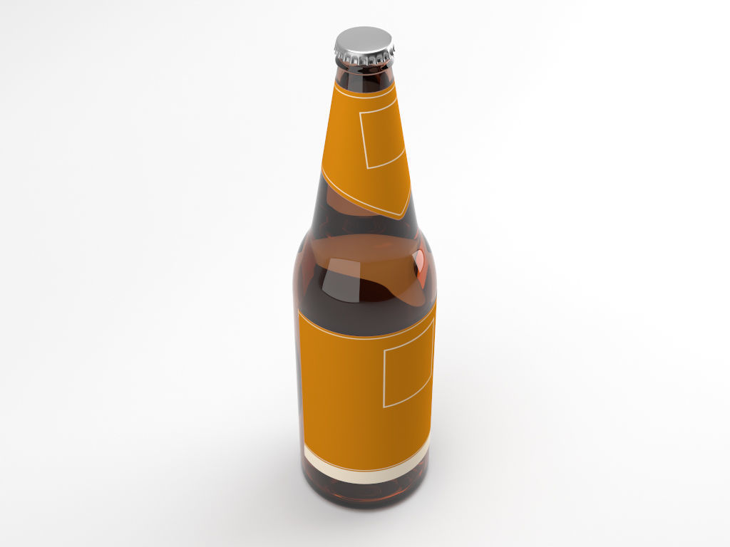 Beer bottles Low-poly 3D model_2