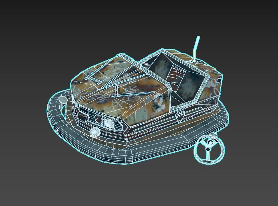 Abandoned Pripyat Bumper Car-Dodgem Car 4 3D model_6