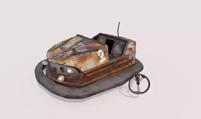 Abandoned Pripyat Bumper Car-Dodgem Car 4 3D model