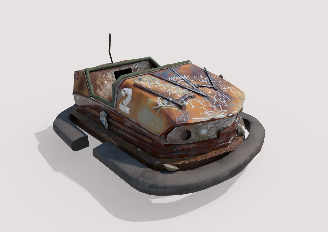 Abandoned Pripyat Bumper Car-Dodgem Car 4 3D model_2