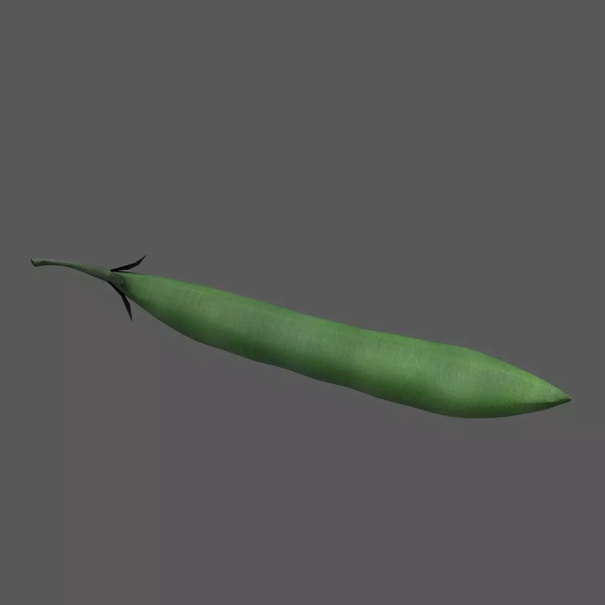 Beans pea pod Low-poly 3D model_0