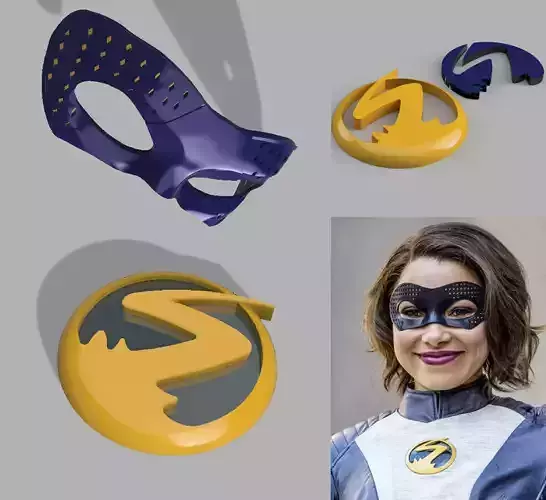 XS  Eye Mask and Chest Emblem The Flash Series Free 3D print model