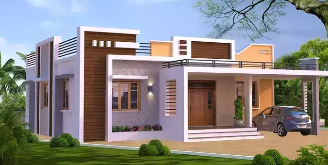 Realistic 3D Exterior House Model 3D model
