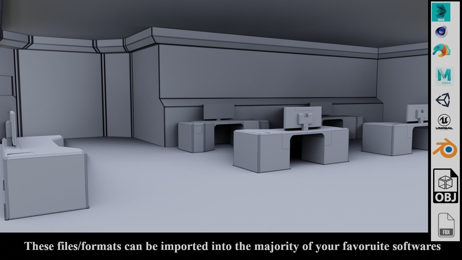 SF Lab with equipments - Low Poly - PBR - Game Ready Low-poly 3D model_11