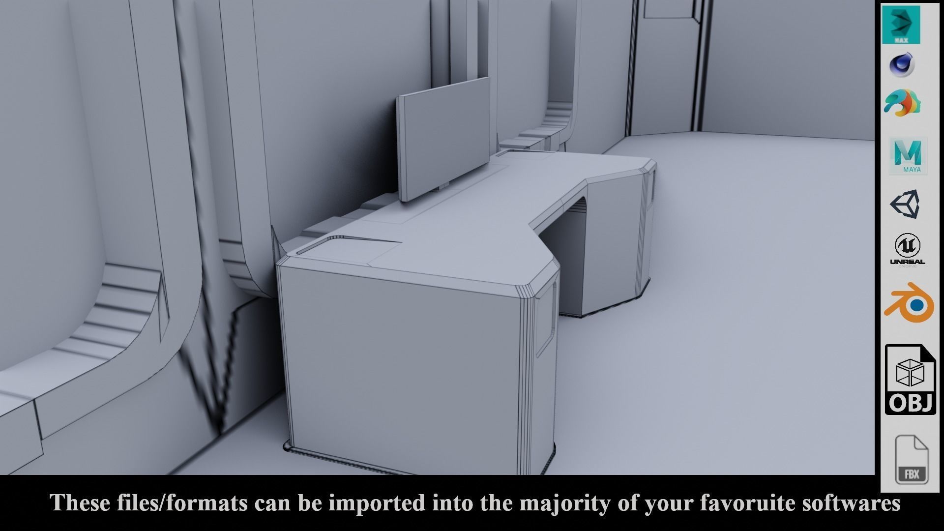 SF Lab with equipments - Low Poly - PBR - Game Ready Low-poly 3D model_19