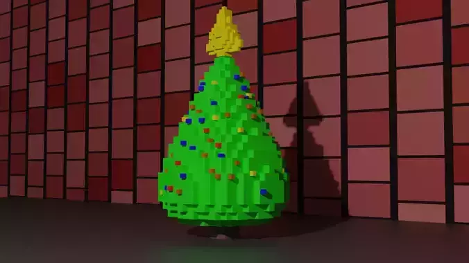 Voxel ChristmasTree Free 3D model
