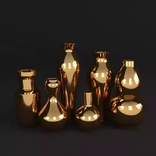 gold-home-decor-81 group of gold vases