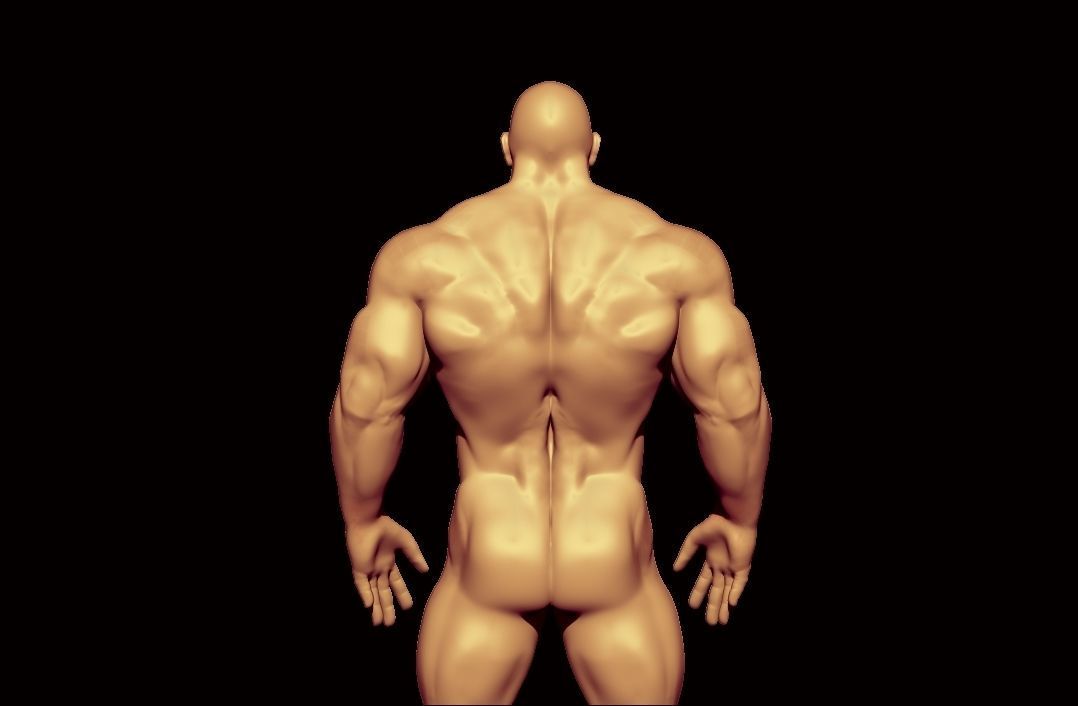 bodybuilder   fighter  Low-poly 3D model_18