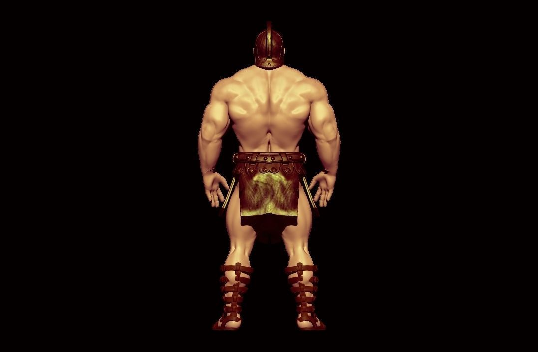 bodybuilder   fighter  Low-poly 3D model_11