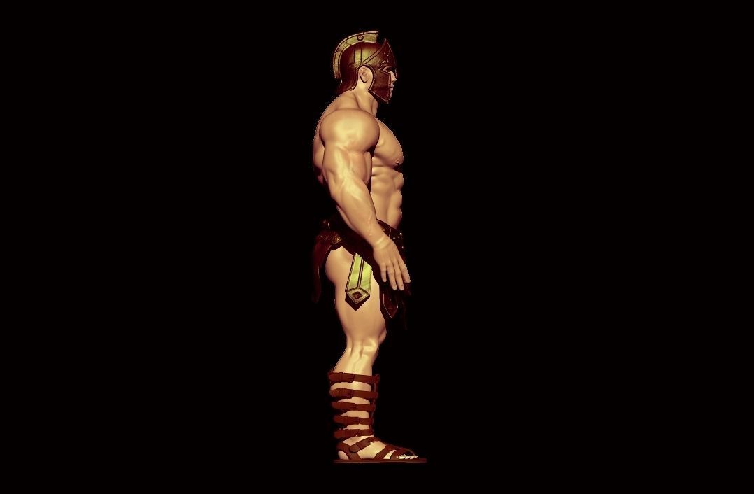 bodybuilder   fighter  Low-poly 3D model_10