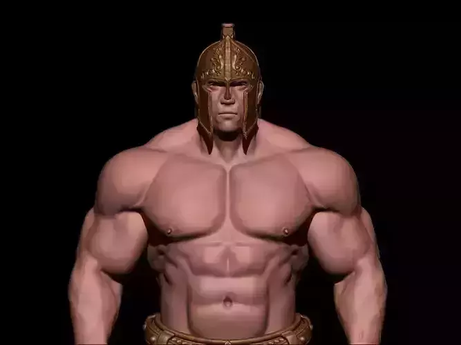 bodybuilder   fighter  Low-poly 3D model