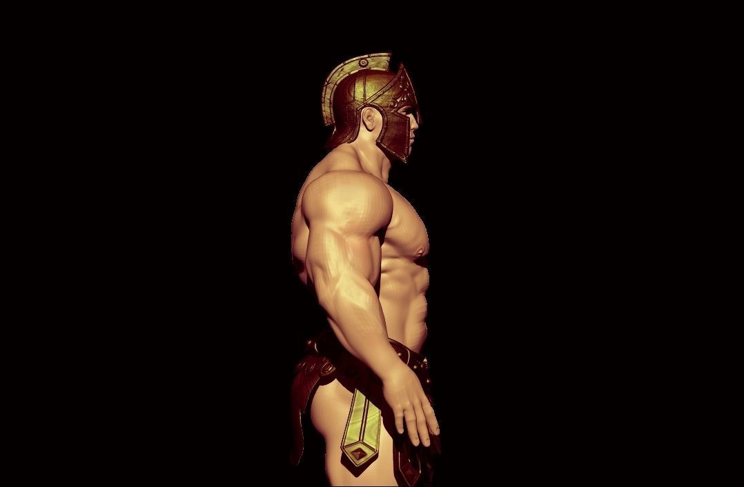 bodybuilder   fighter  Low-poly 3D model_8