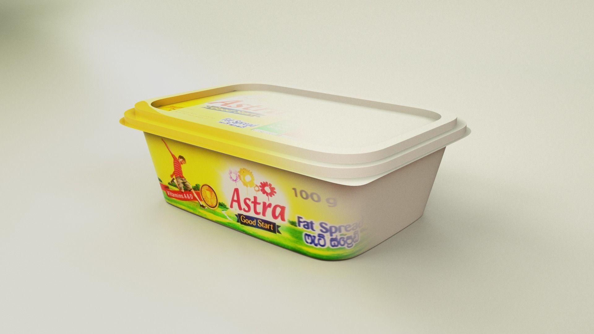 100g Margarine Box 3D model_6