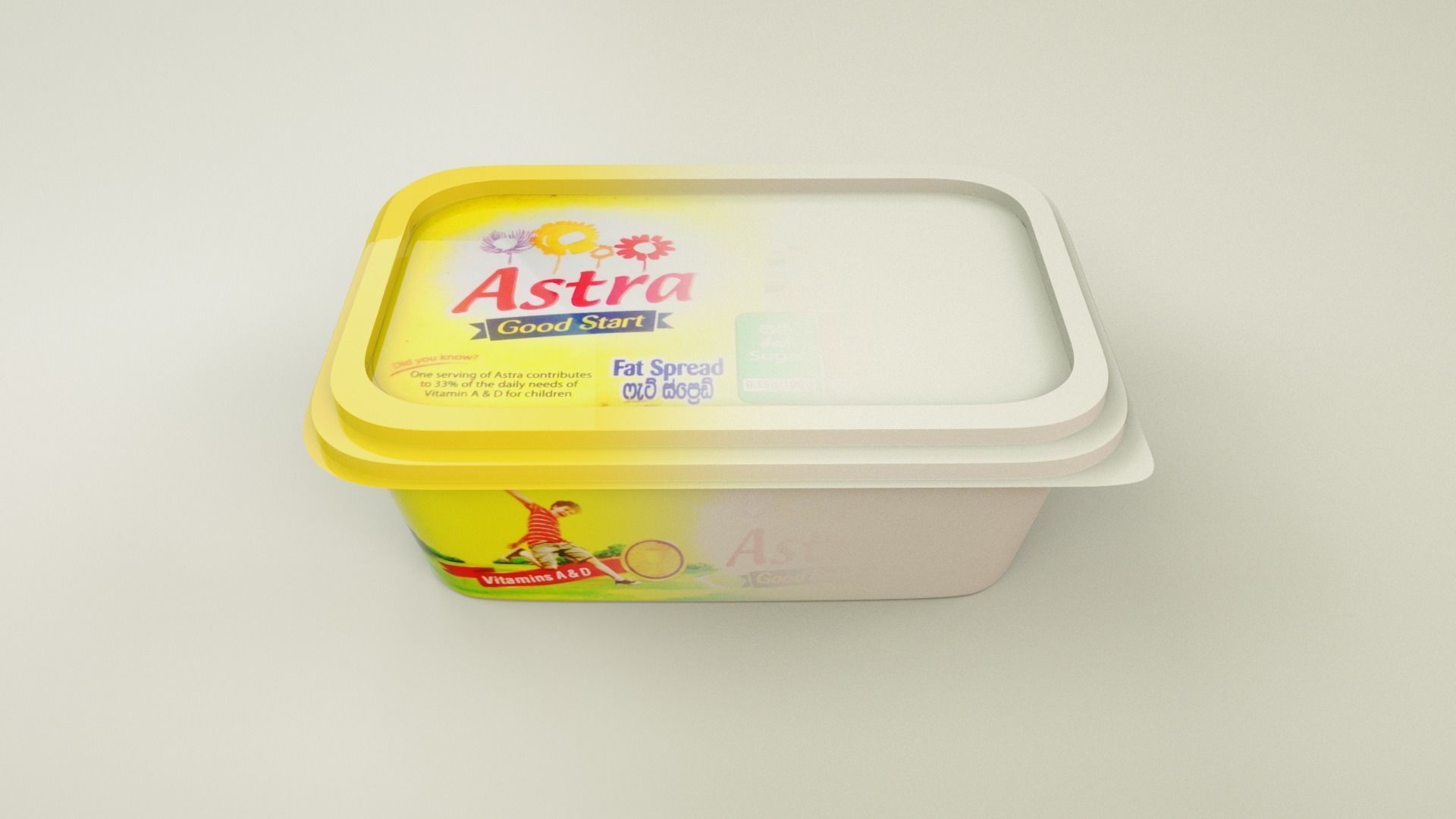 100g Margarine Box 3D model_8