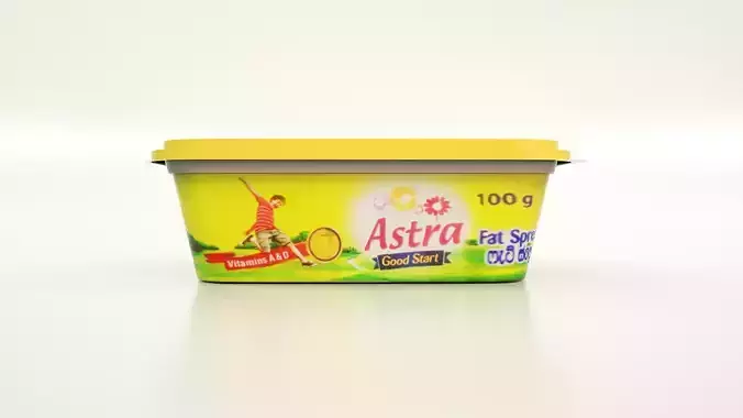 100g Margarine Box 3D model