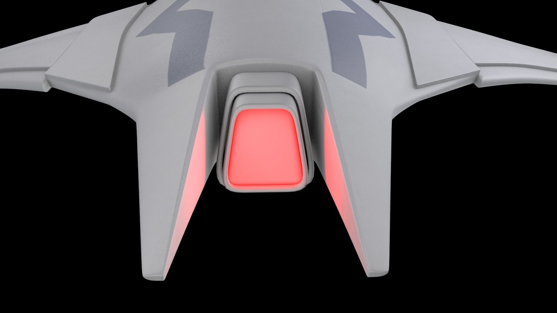 low poly Sci-fi Spaceship Low-poly 3D model_3