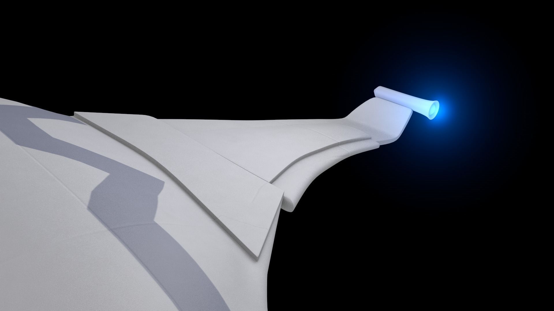 low poly Sci-fi Spaceship Low-poly 3D model_2