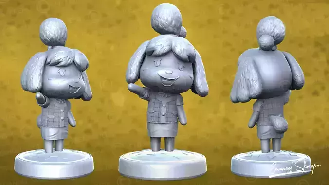 Isabelle Animal Crossing 3D print model