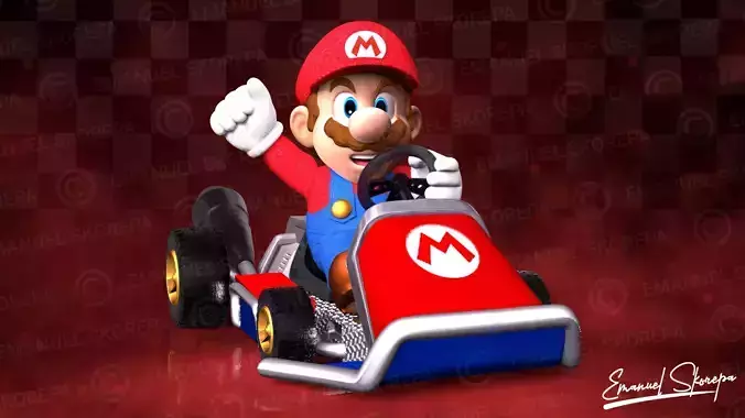 Mario Kart 3D Printable 3D print model
