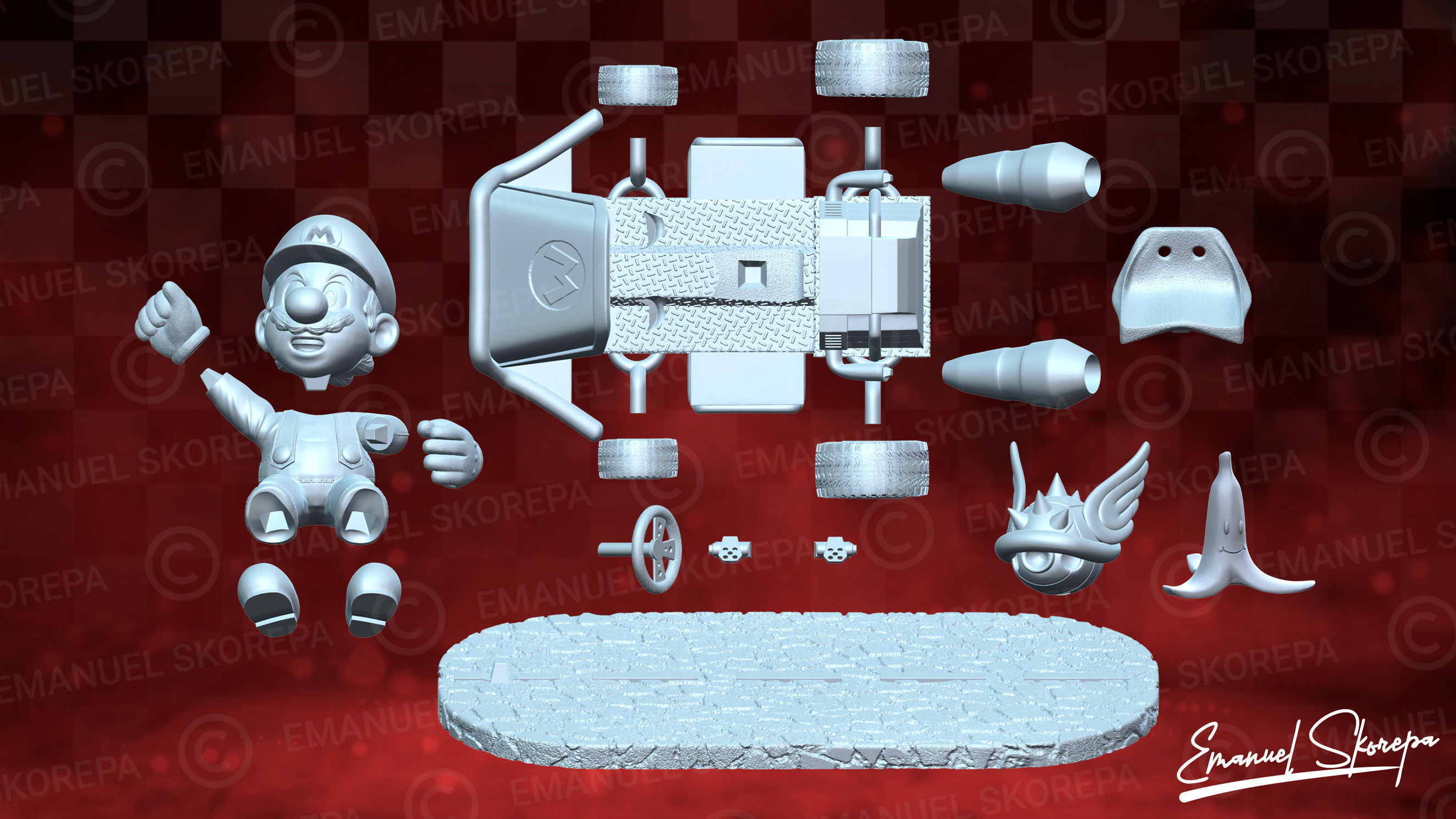 Mario Kart 3D Printable 3D print model_9