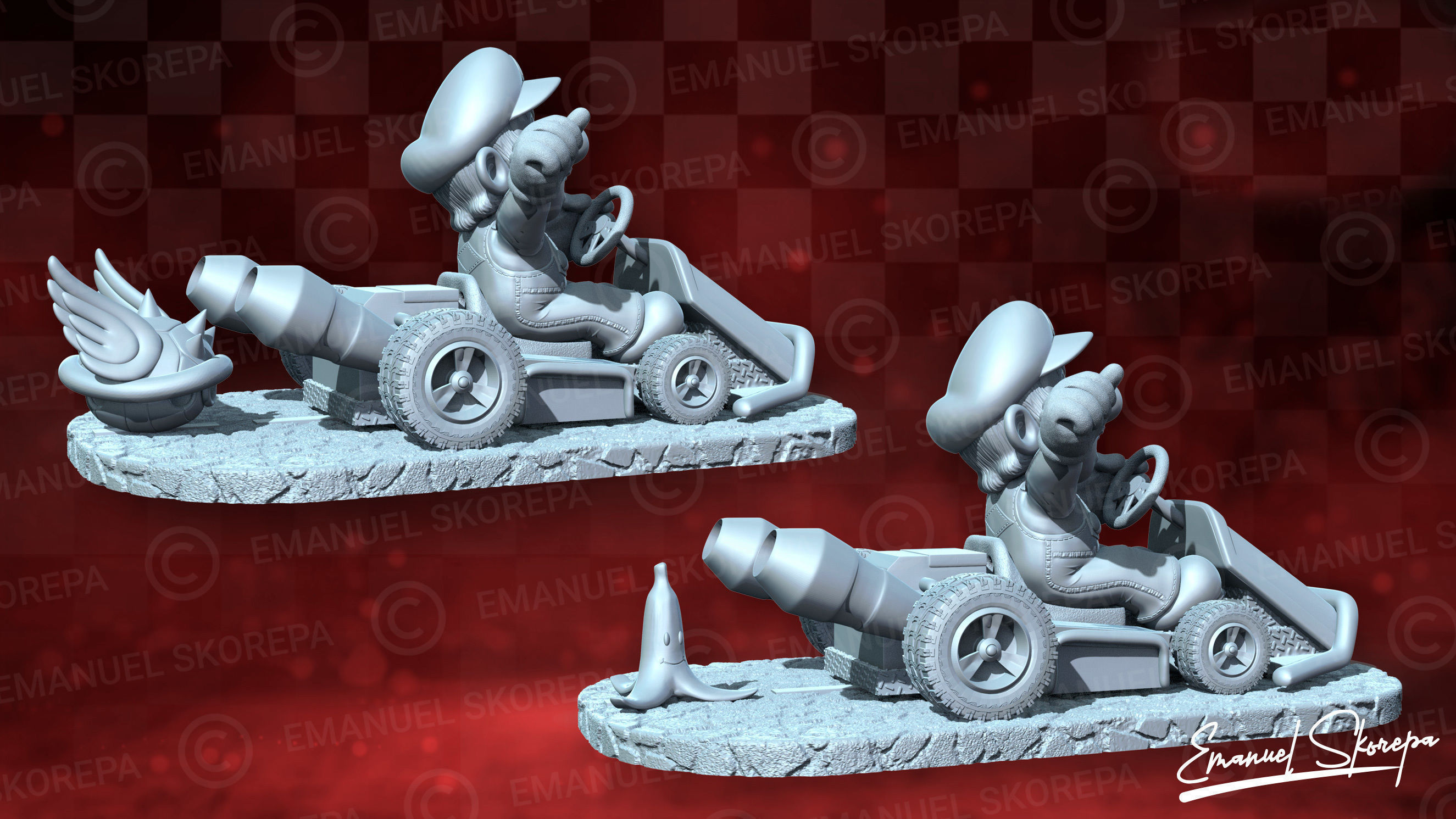Mario Kart 3D Printable 3D print model_2
