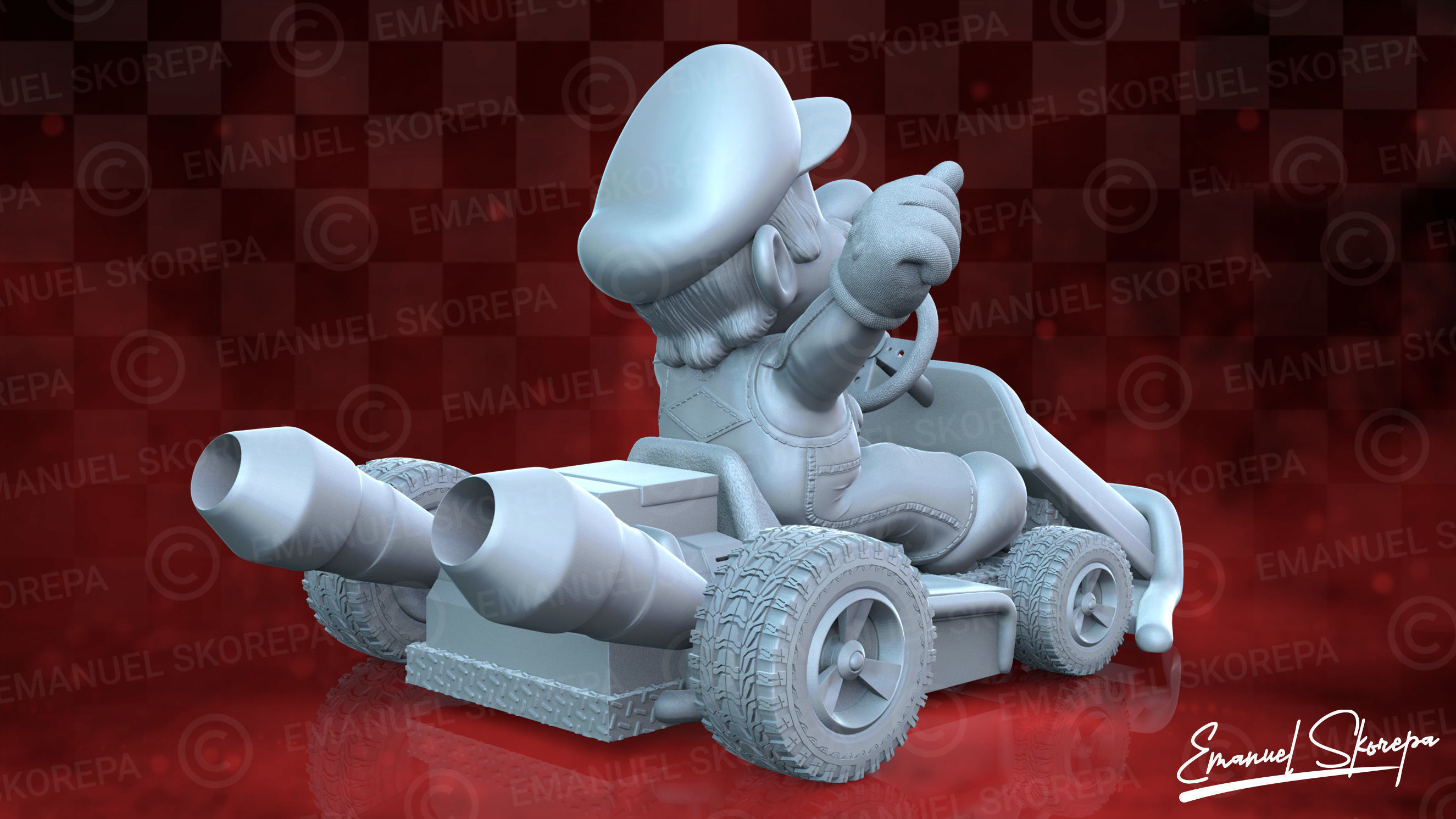 Mario Kart 3D Printable 3D print model_11