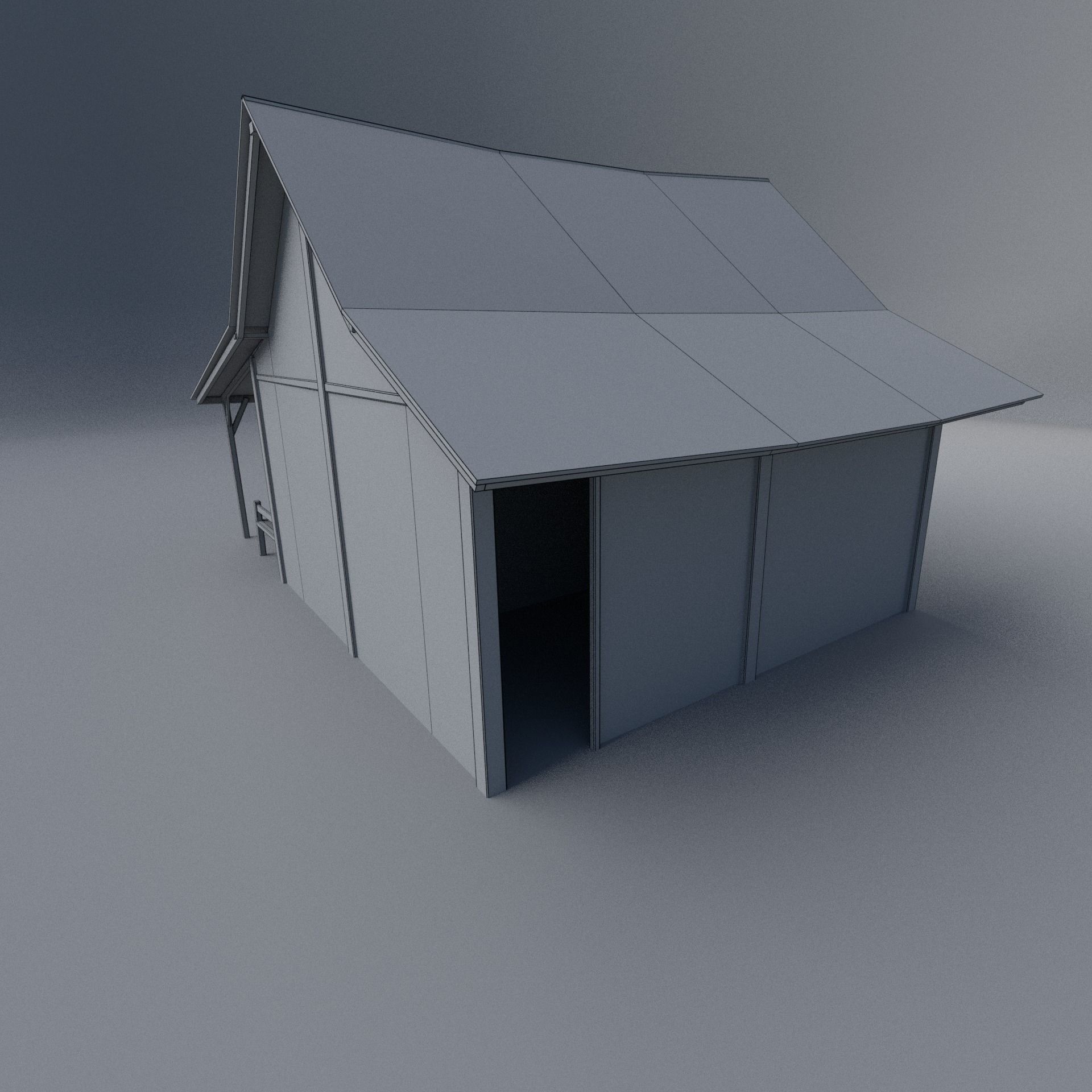 Small Hut with Bamboo Wall - 3D Model Low-poly 3D model_4