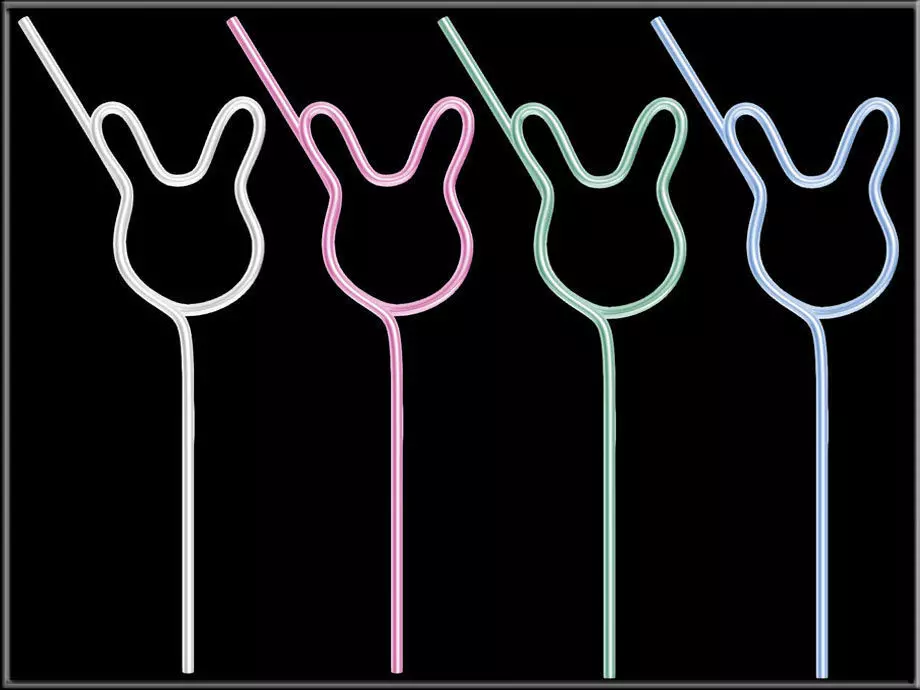 Celebrate Easter Bunny Straw Low-poly 3D model