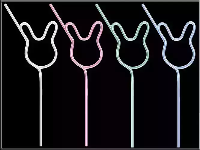 Celebrate Easter Bunny Straw