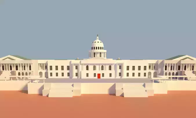 United States Capitol 3D model  Low Poly