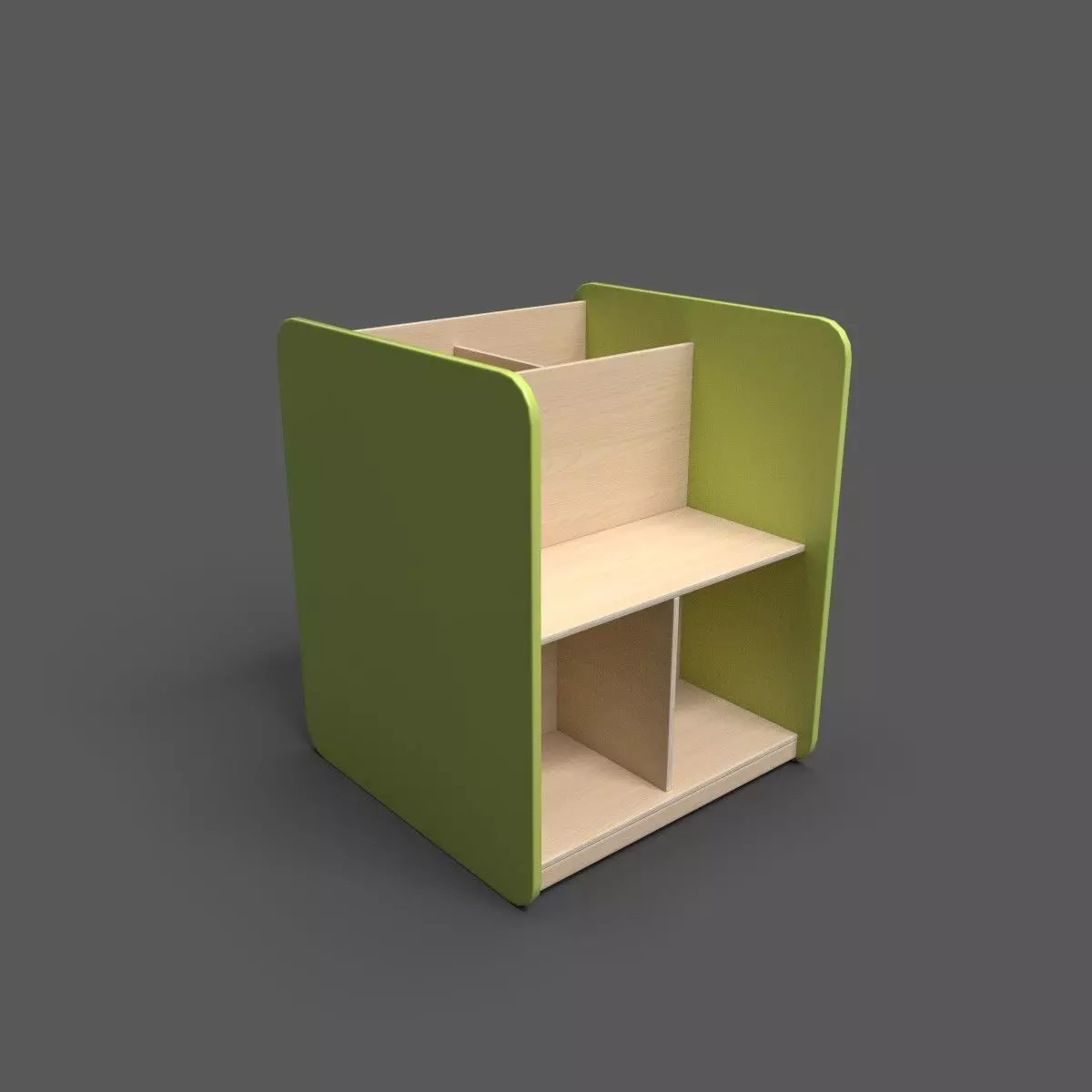 MaxiBacUp With Bench Green Low-poly 3D model_0