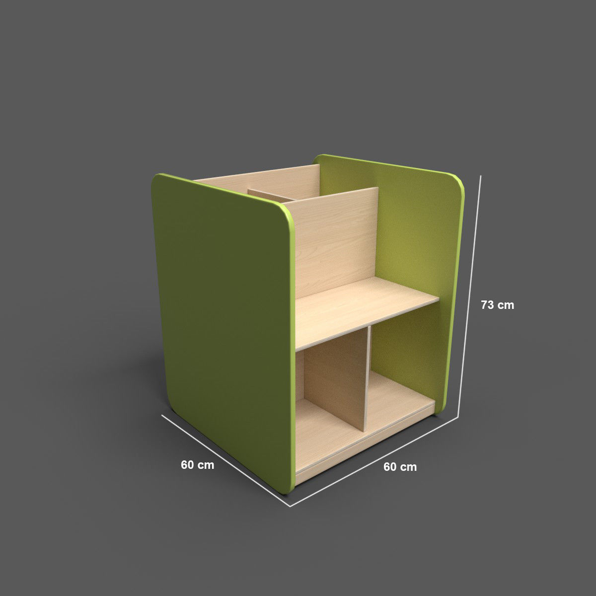 MaxiBacUp With Bench Green Low-poly 3D model_3