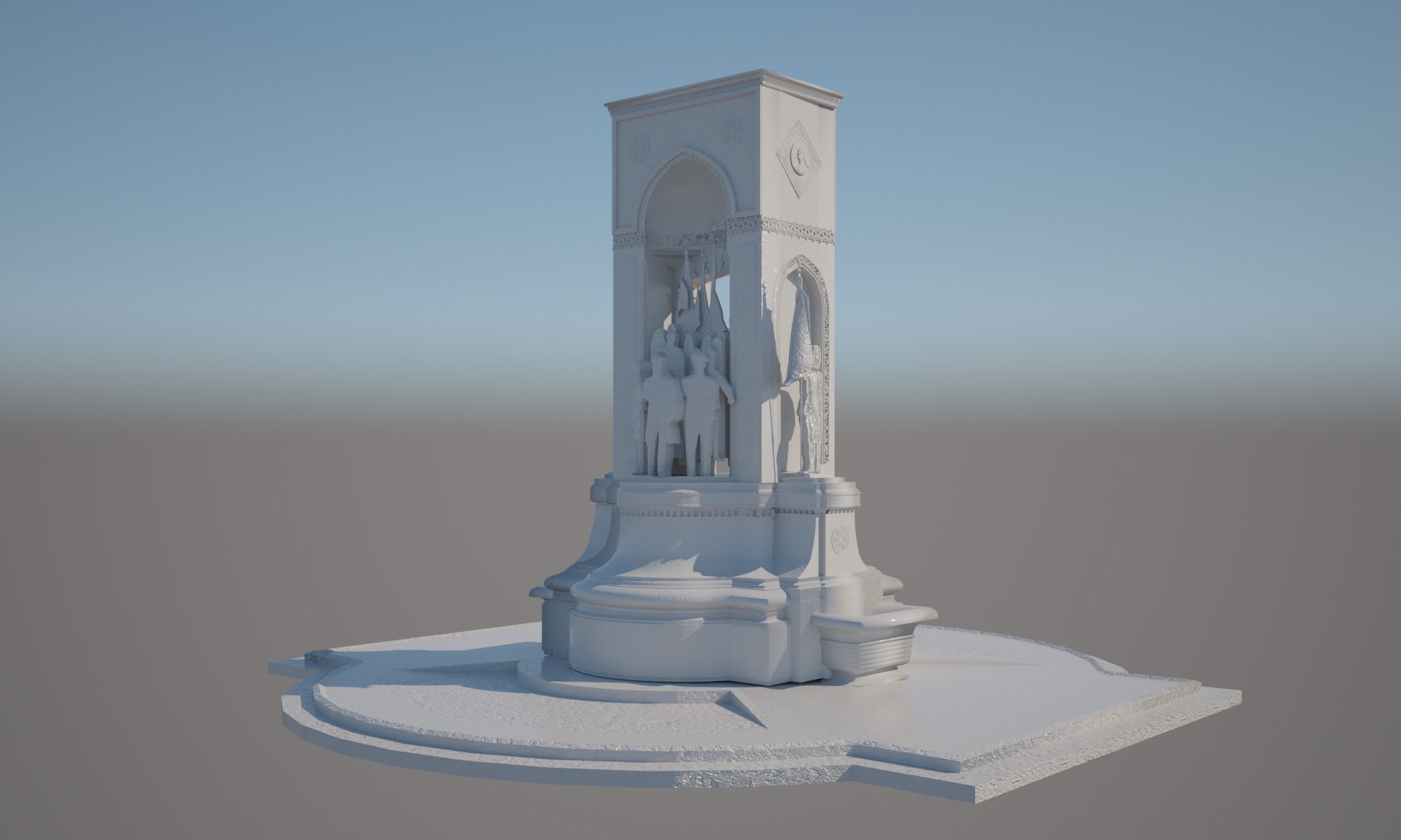 3d model taksim monument 3D model_8