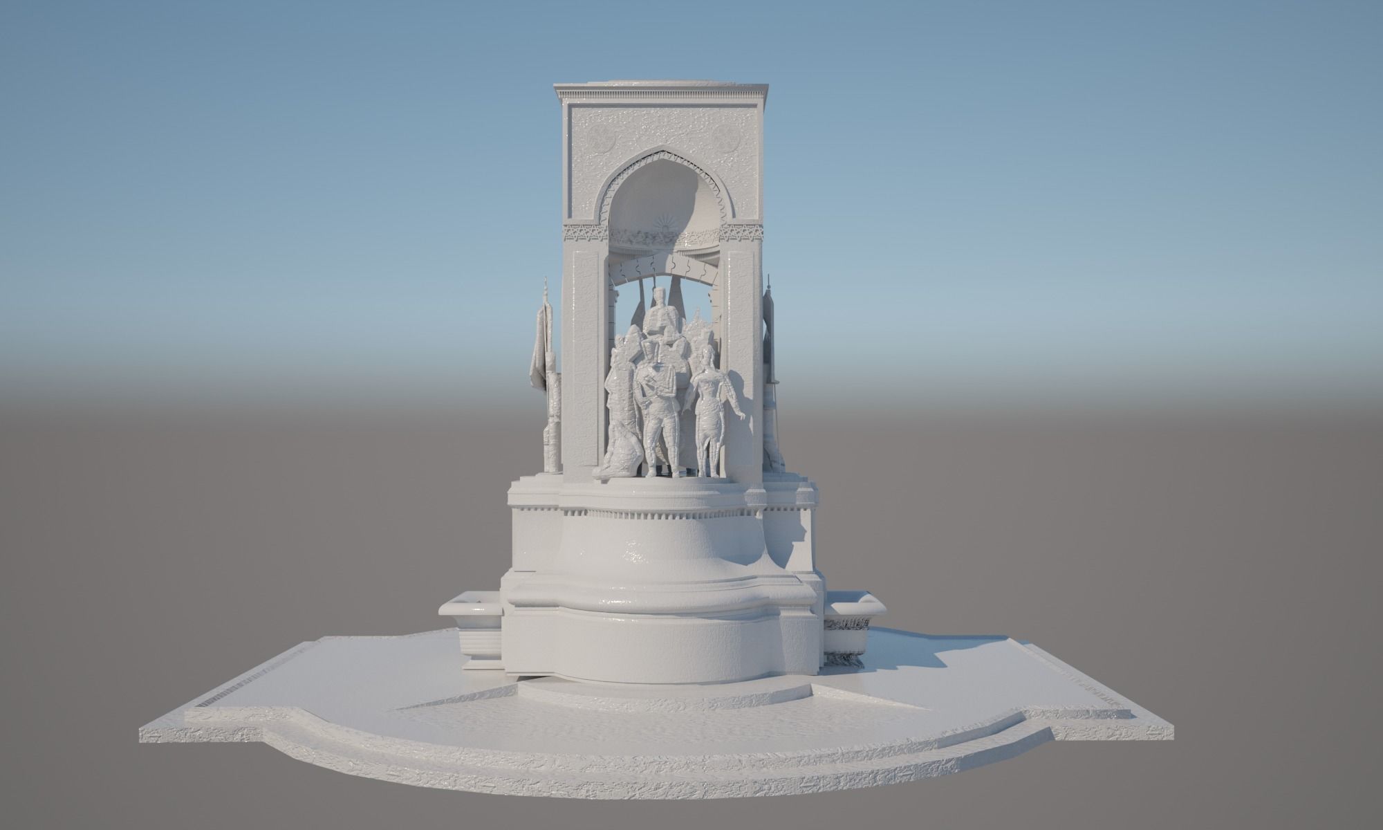 3d model taksim monument 3D model_11