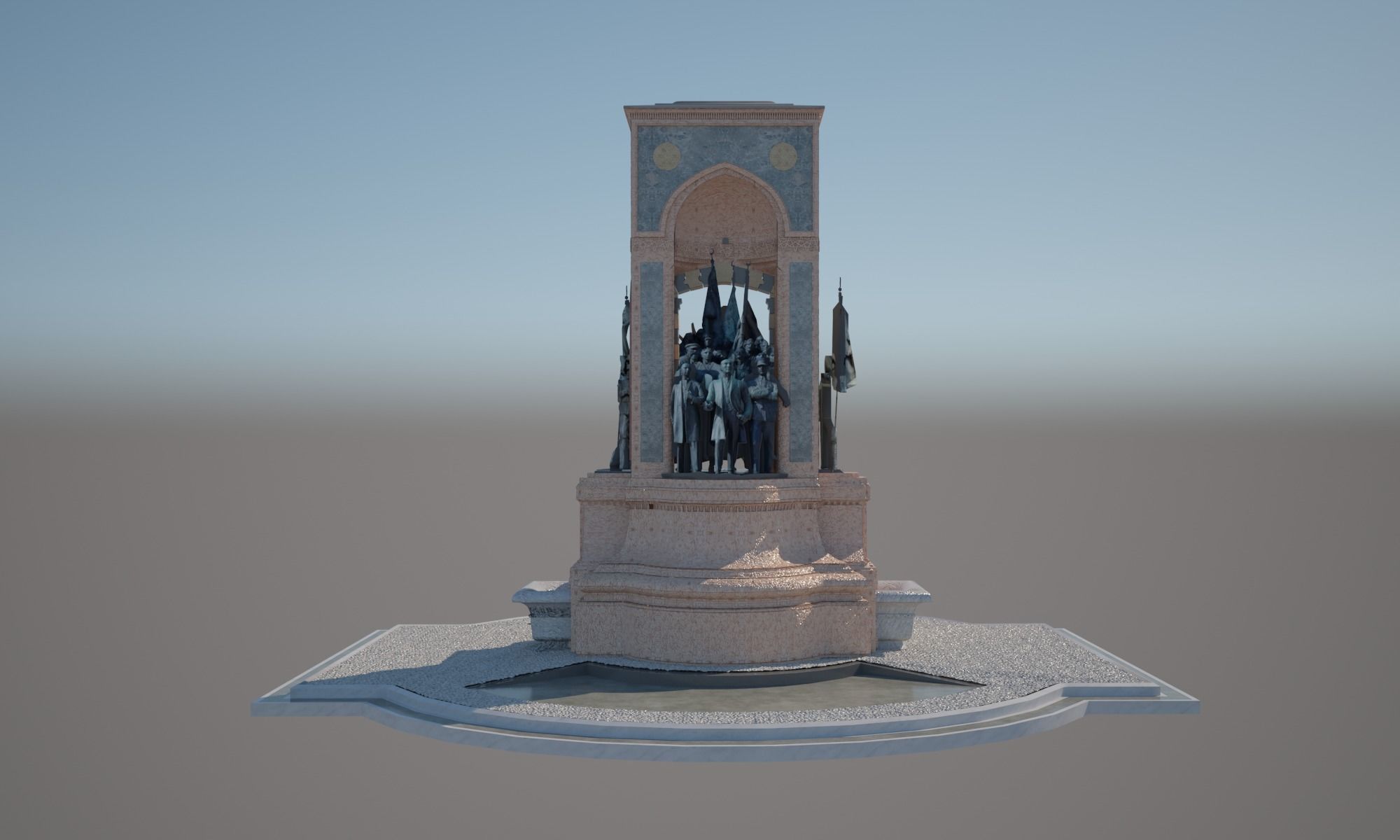 3d model taksim monument 3D model_7