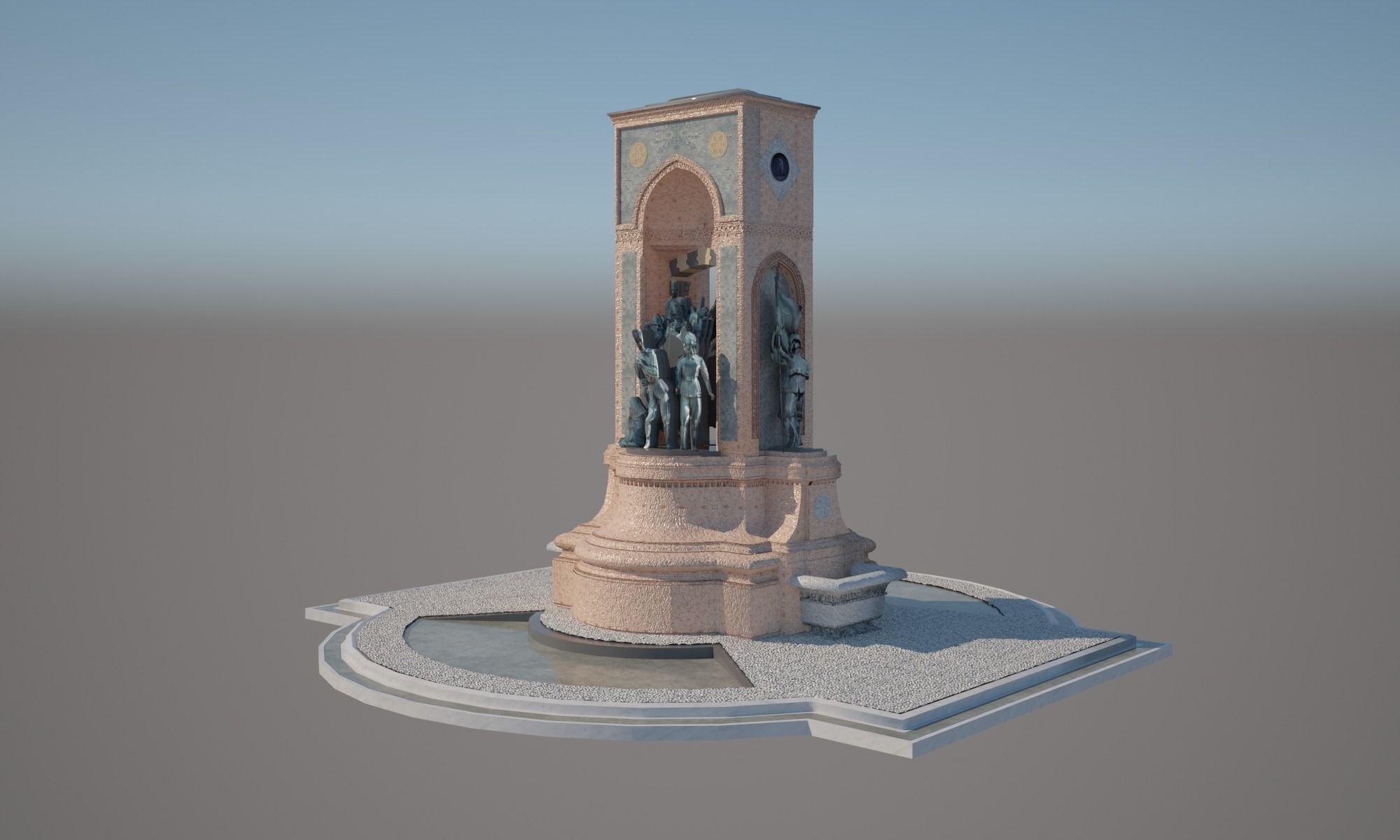 3d model taksim monument 3D model_4