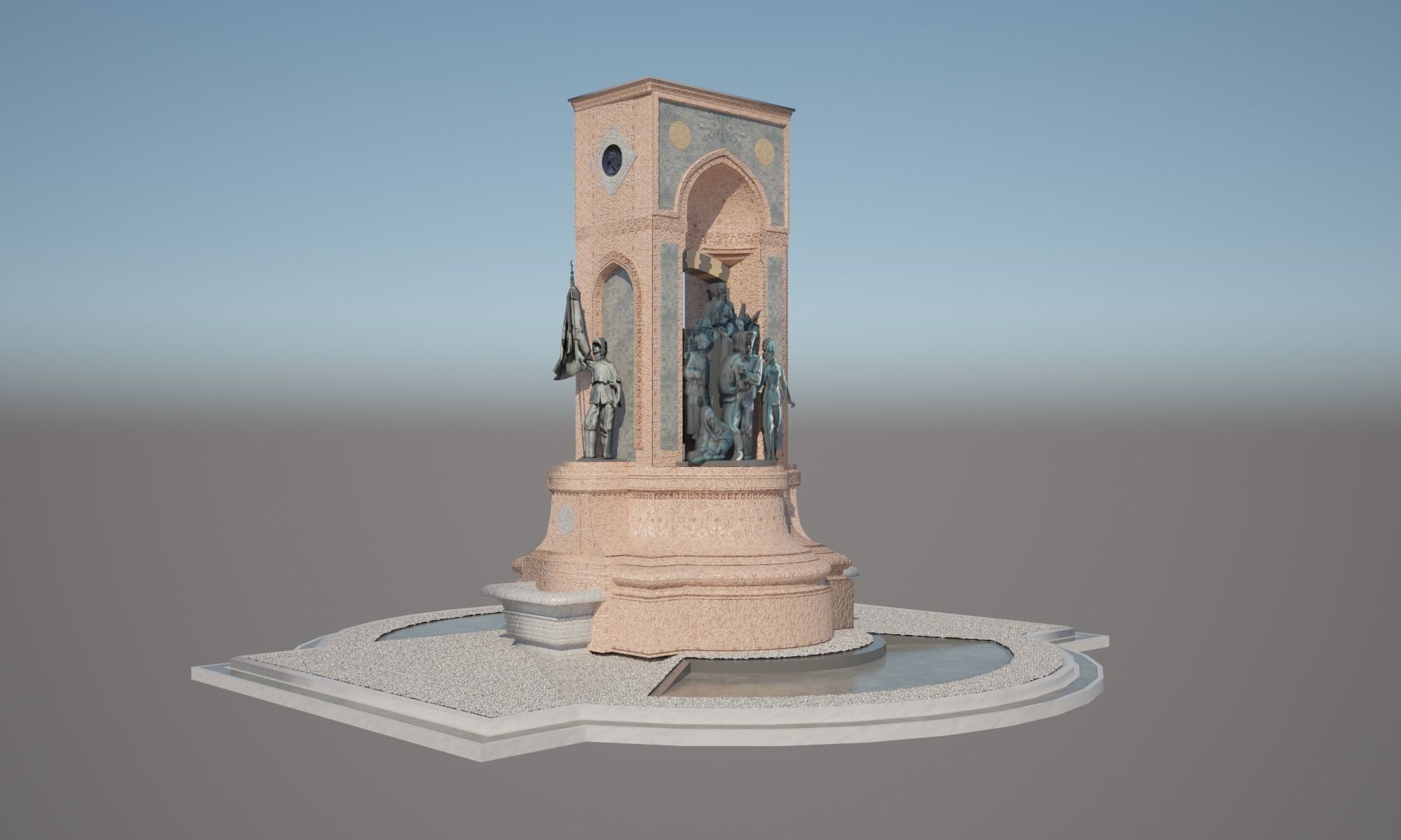 3d model taksim monument 3D model_2