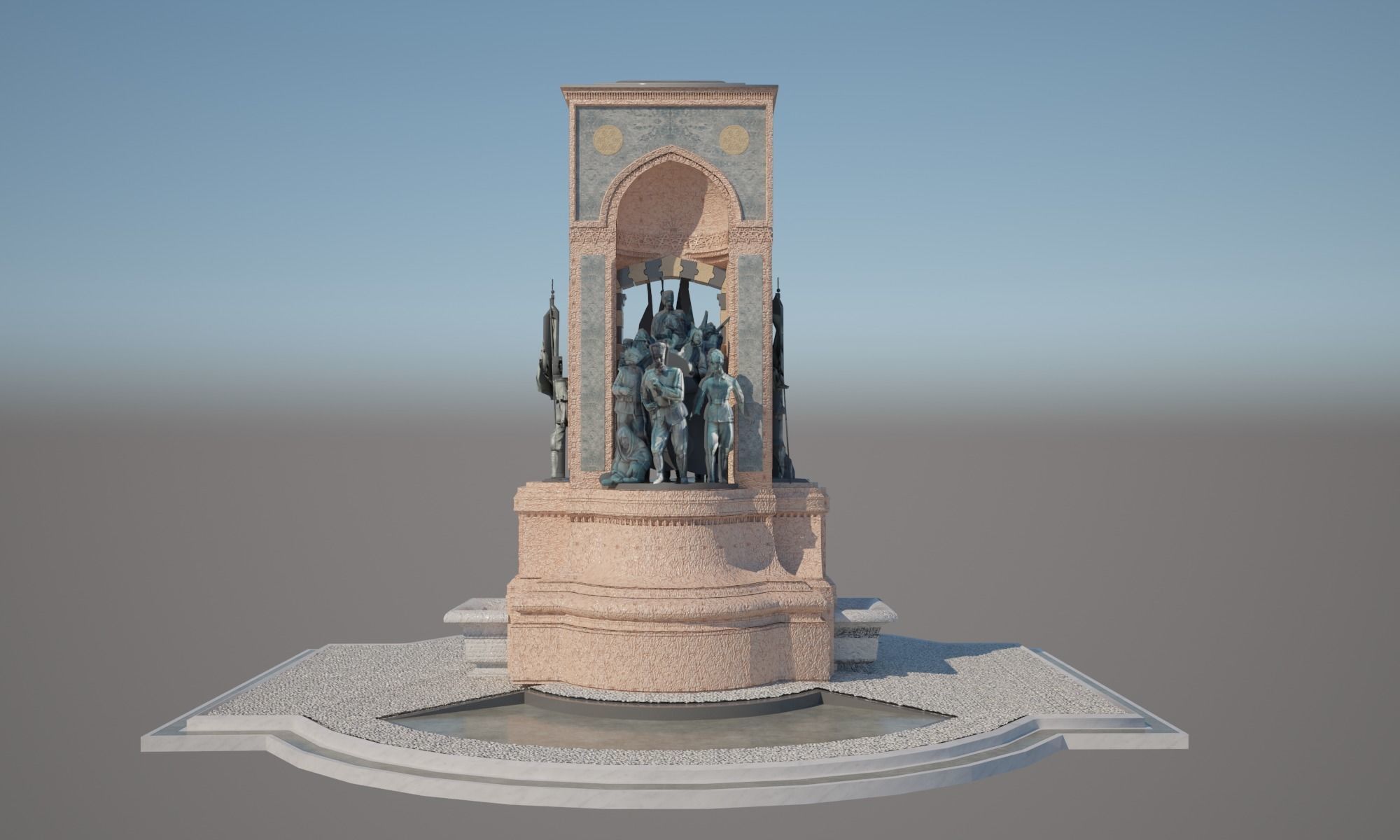 3d model taksim monument 3D model_3