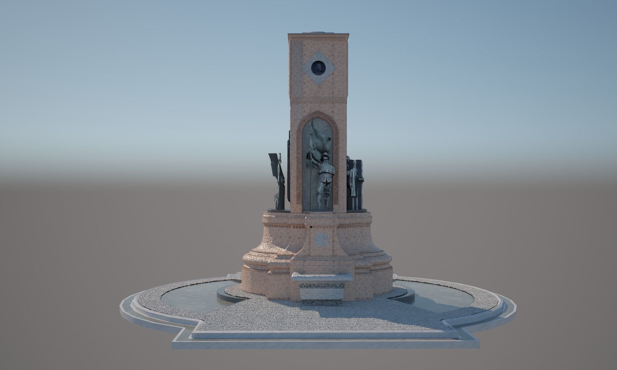 3d model taksim monument 3D model_5