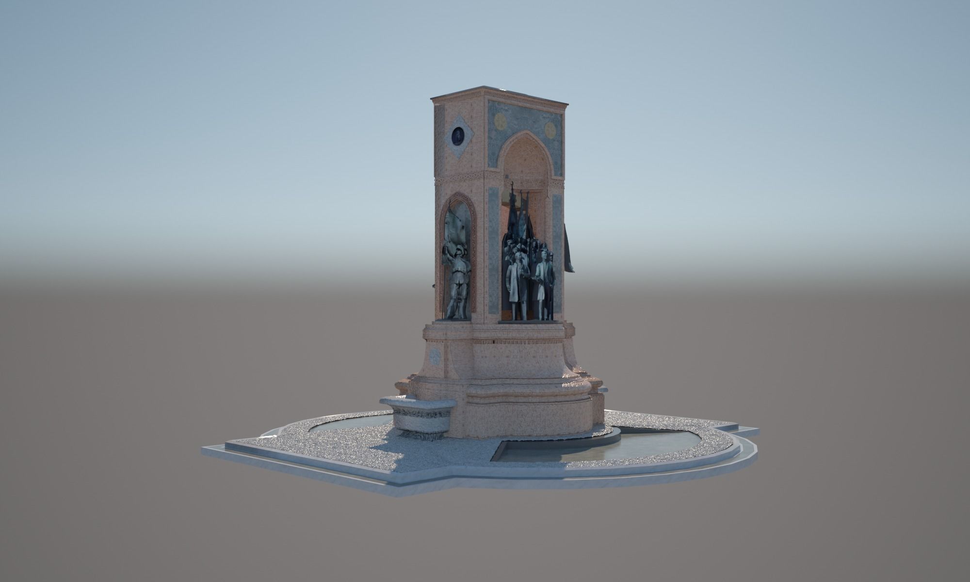 3d model taksim monument 3D model_6