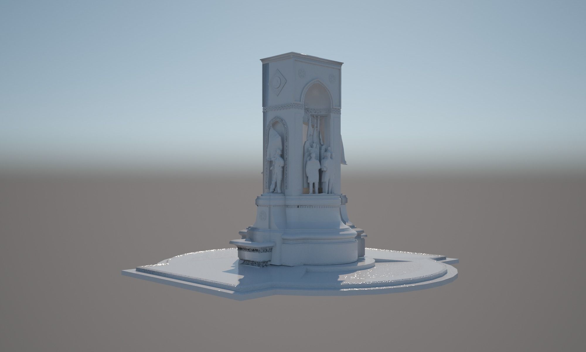 3d model taksim monument 3D model_14