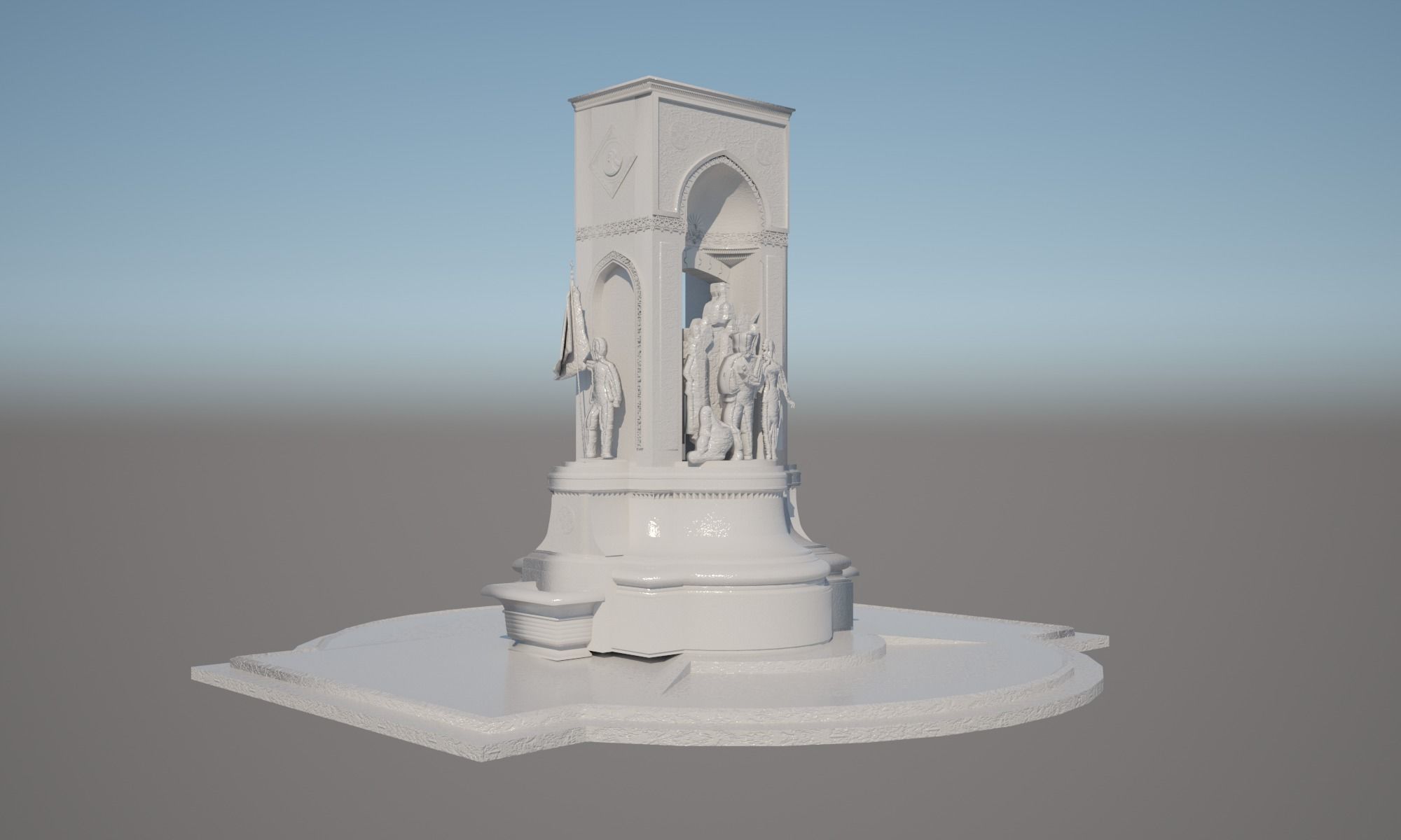 3d model taksim monument 3D model_10