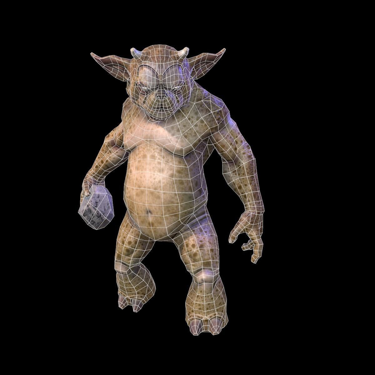 Characte Beast Low-poly 3D model_5