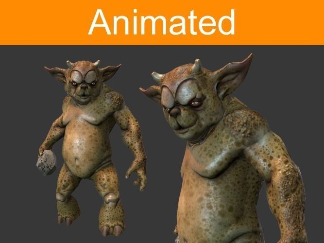 Characte Beast Low-poly 3D model_0