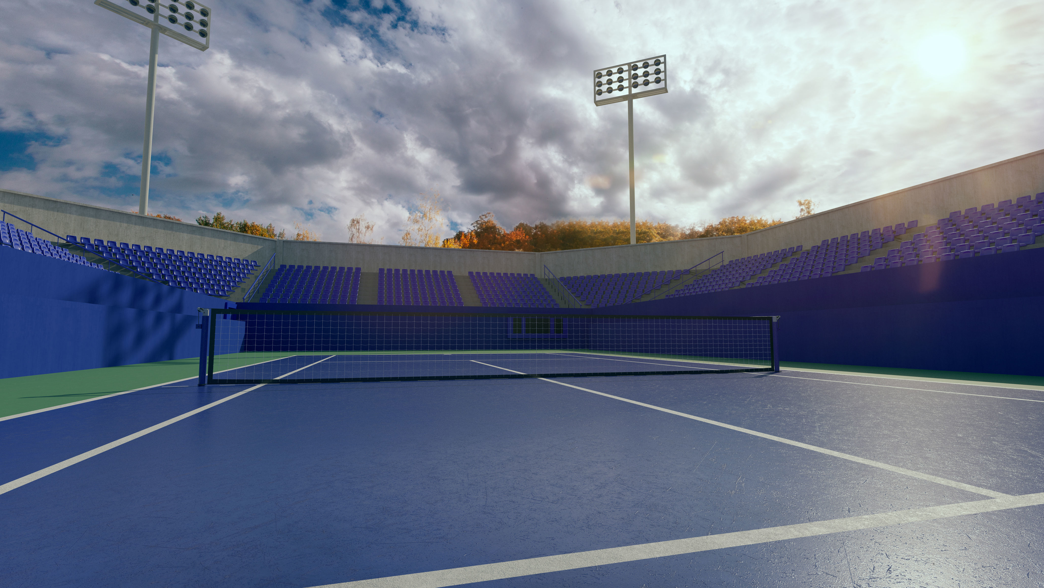 Tennis court 3D model_4