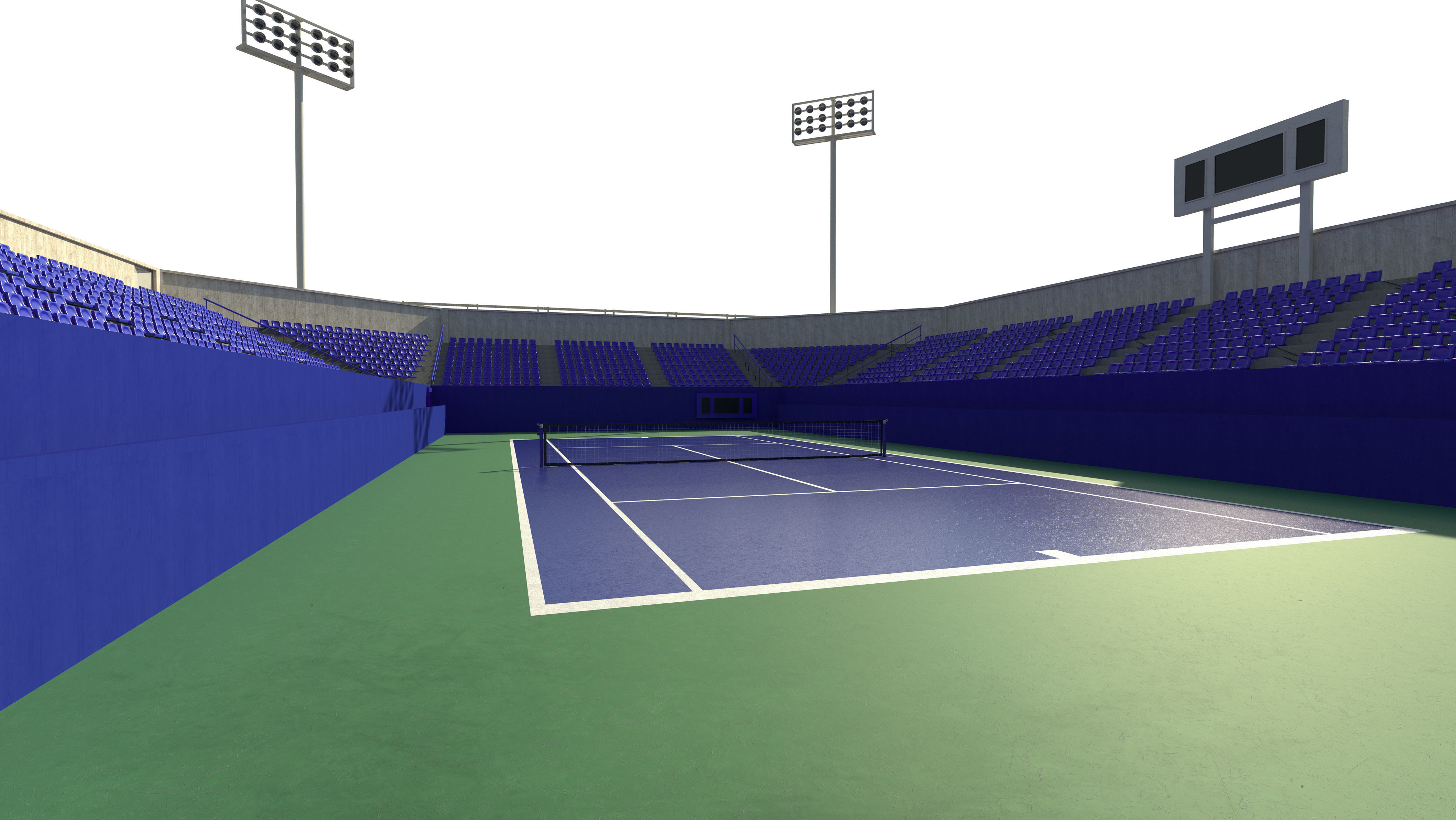 Tennis court 3D model_11