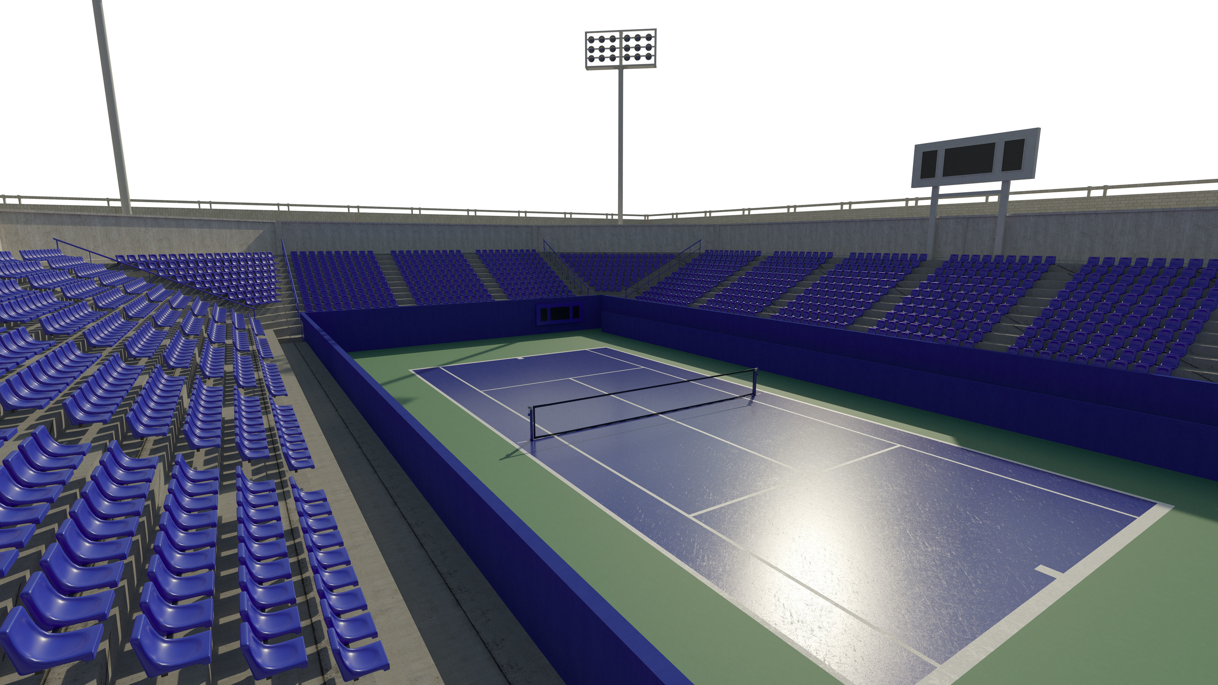 Tennis court 3D model_7