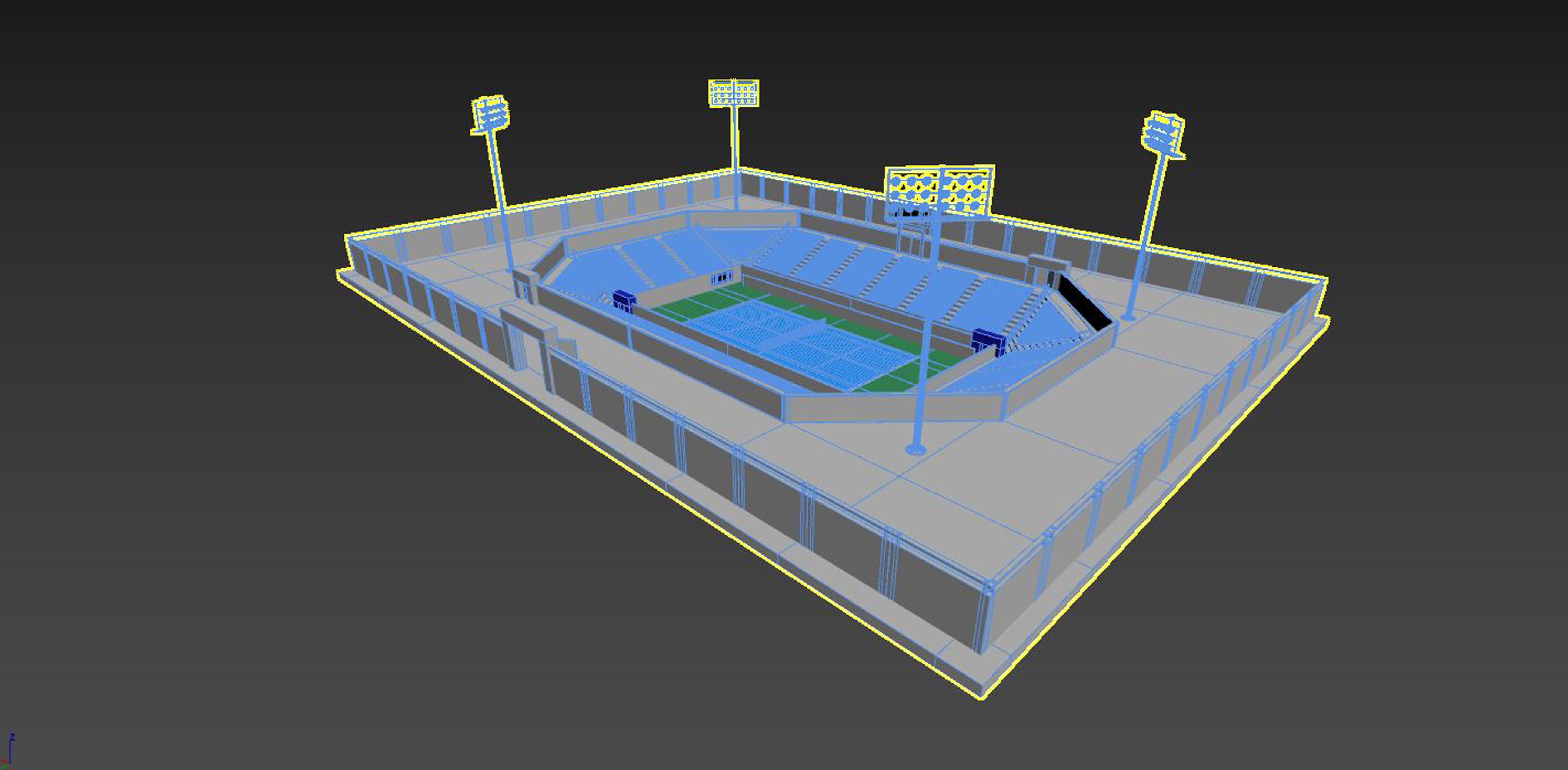 Tennis court 3D model_12