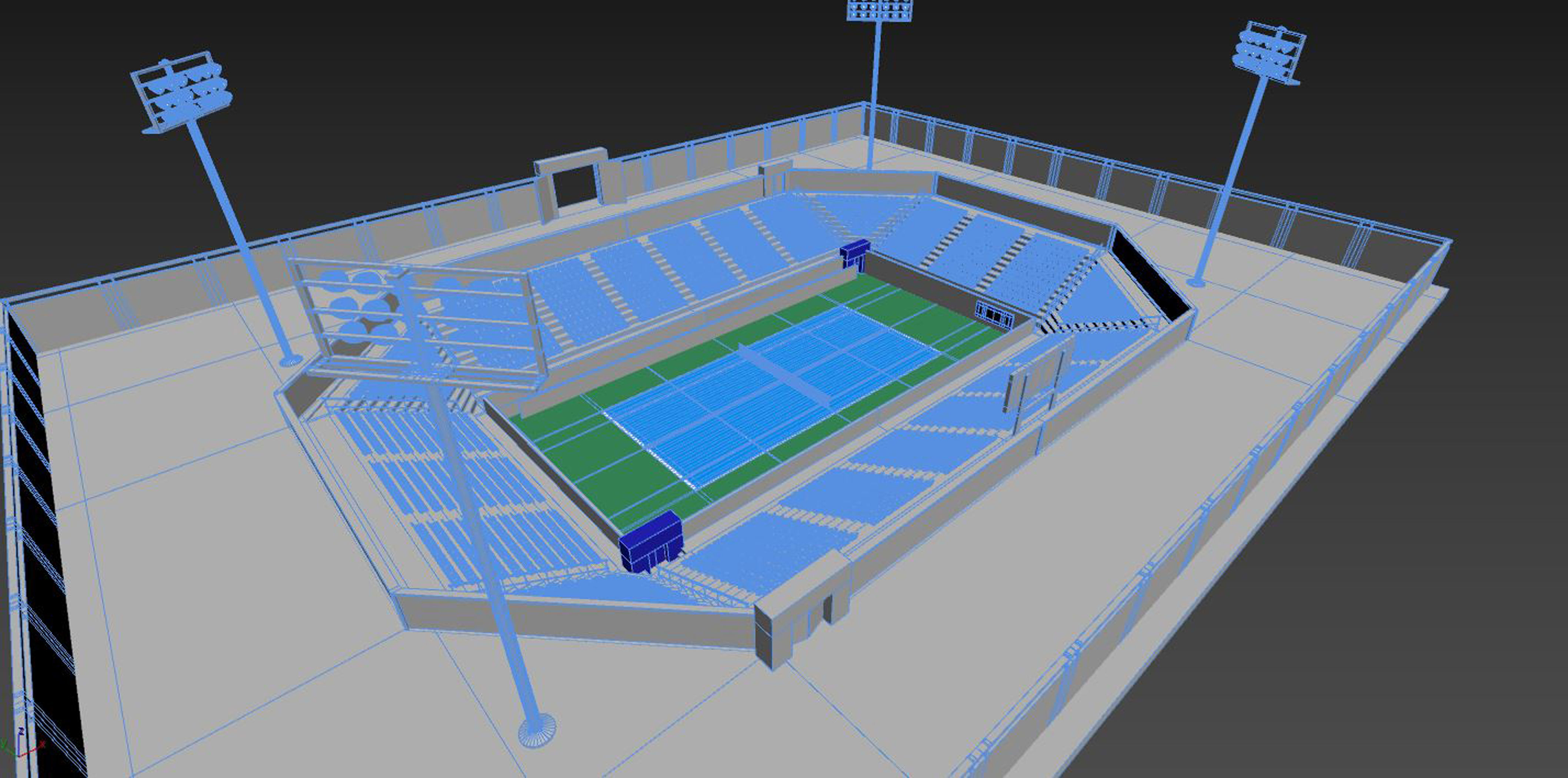 Tennis court 3D model_13